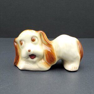 Playful Puppy Pen Pencil Holder Vintage Ceramic Dog Pen Brush Flower Holder